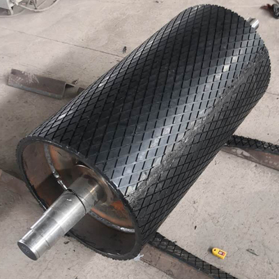 Folha de retardamento de borracha do cilindro de Diamond Pattern Conveyor Pulley Lagging 10 medidores