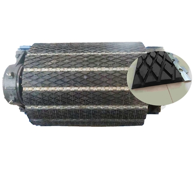 Solda na corrediça substituível de retardamento Diamond Rubber Lagging Sheet da polia do transporte
