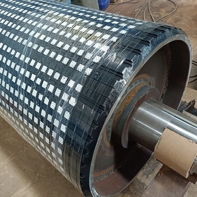 revestimento de Diamond Ceramic Pulley Lagging Lining do cilindro do transporte da espessura de 12mm