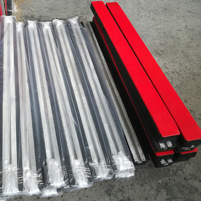 Apoio do transporte das barras do impacto do transporte da almofada de borracha de UHMWPE que desliza a barra do impacto
