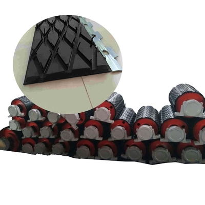 Solda na corrediça substituível de retardamento Diamond Rubber Lagging Sheet da polia do transporte